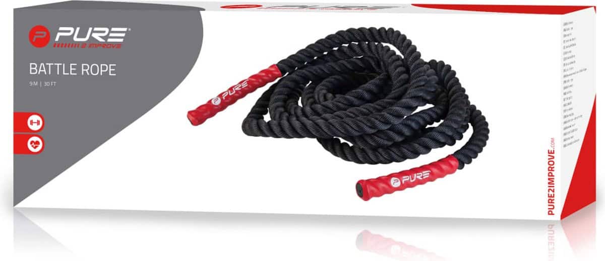 Pure2Improve Battle Rope - Suspension trainer - Zwart