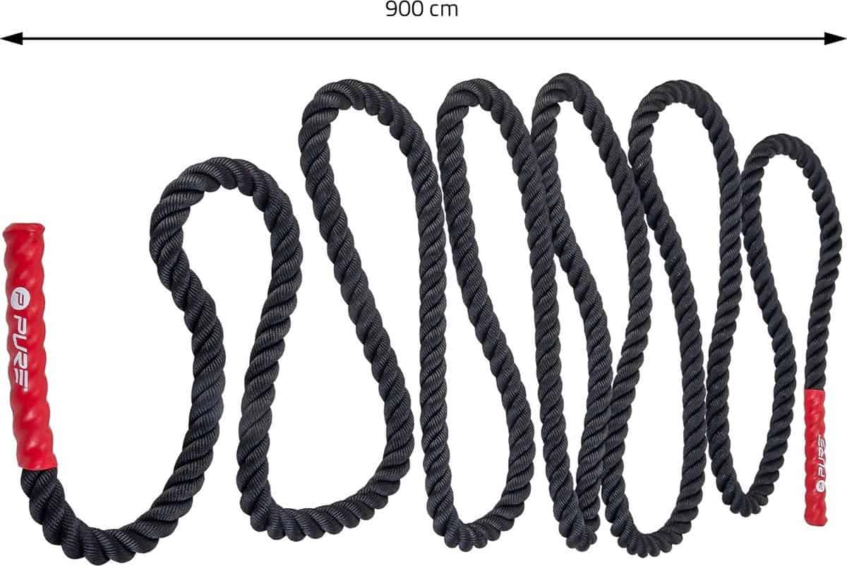 Pure2Improve Battle Rope - Suspension trainer - Zwart