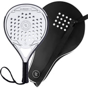 By-VP Padel Racket Allround 100 - Lichtgewicht Padelracket - Ronde vorm - Sweetspot - Geschikt voor Alle Niveaus - Wit