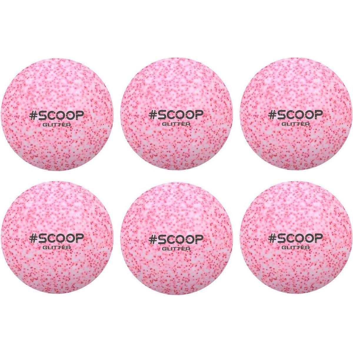 Scoop Astro Hockeybal - Standard - Pink Glitter - Set van 6 - Roze - Hockeyballen