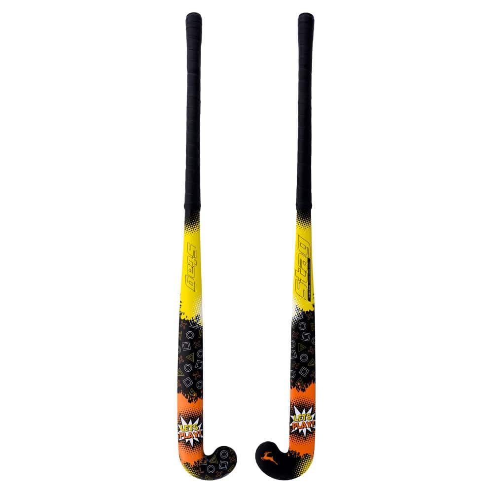 Stag Sambar Game - Jr-Bow - Hockeystick Junior - Zwart, Geel, Oranje 32 Inch