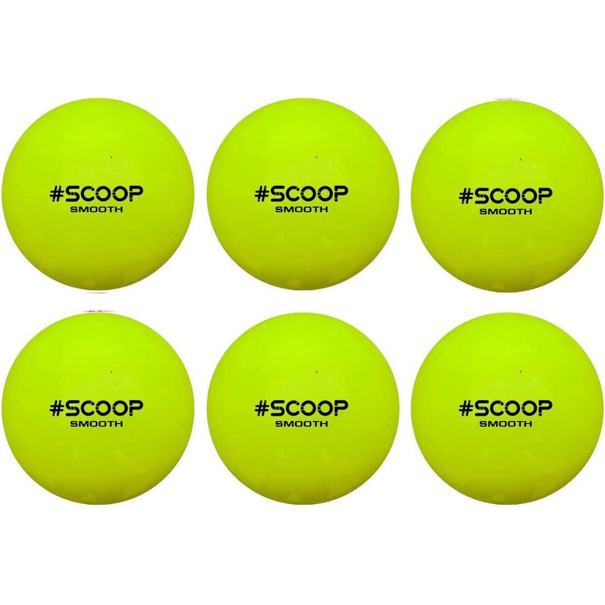 Scoop Astro Hockeybal - Standard - Yellow - Set van 6 - Geel - Hockeyballen