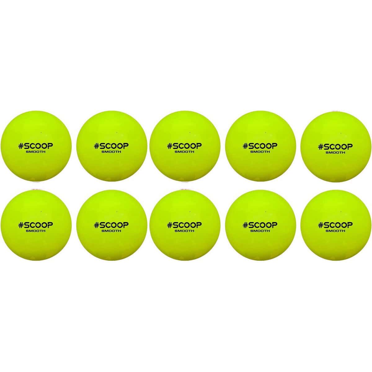 Scoop Astro Hockeybal - Standard - Yellow - Set van 10 - Geel - Hockeyballen