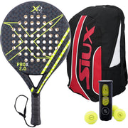 XQMax Padel Racket ProX 2.0 - met Padel Tas en 3 Padel Ballen
