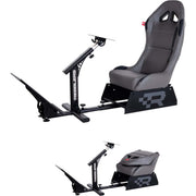 Rebblers GT Premium - F1/Rally/Racestoel - Leger Grijs - Universele Race Simulator - Geschikt voor racestuur - Gaming stoel -