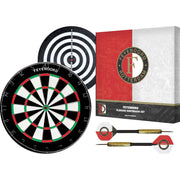Feyenoord Flocked Dartbord - Dubbelzijdig - Dartbord met 6 dartpijlen - Dart Flights - Dart Shafts - Darts - Feyenoord