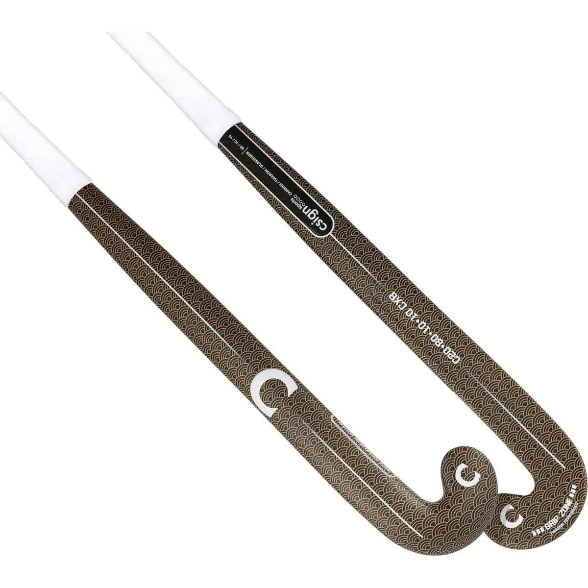 Csign Sports Hockeystick Senior - 80% Carbon / 10% Twaron / 10% Fiberglass - Extreme Low Bow 24,5 mm - Zwart 37.5 Inch