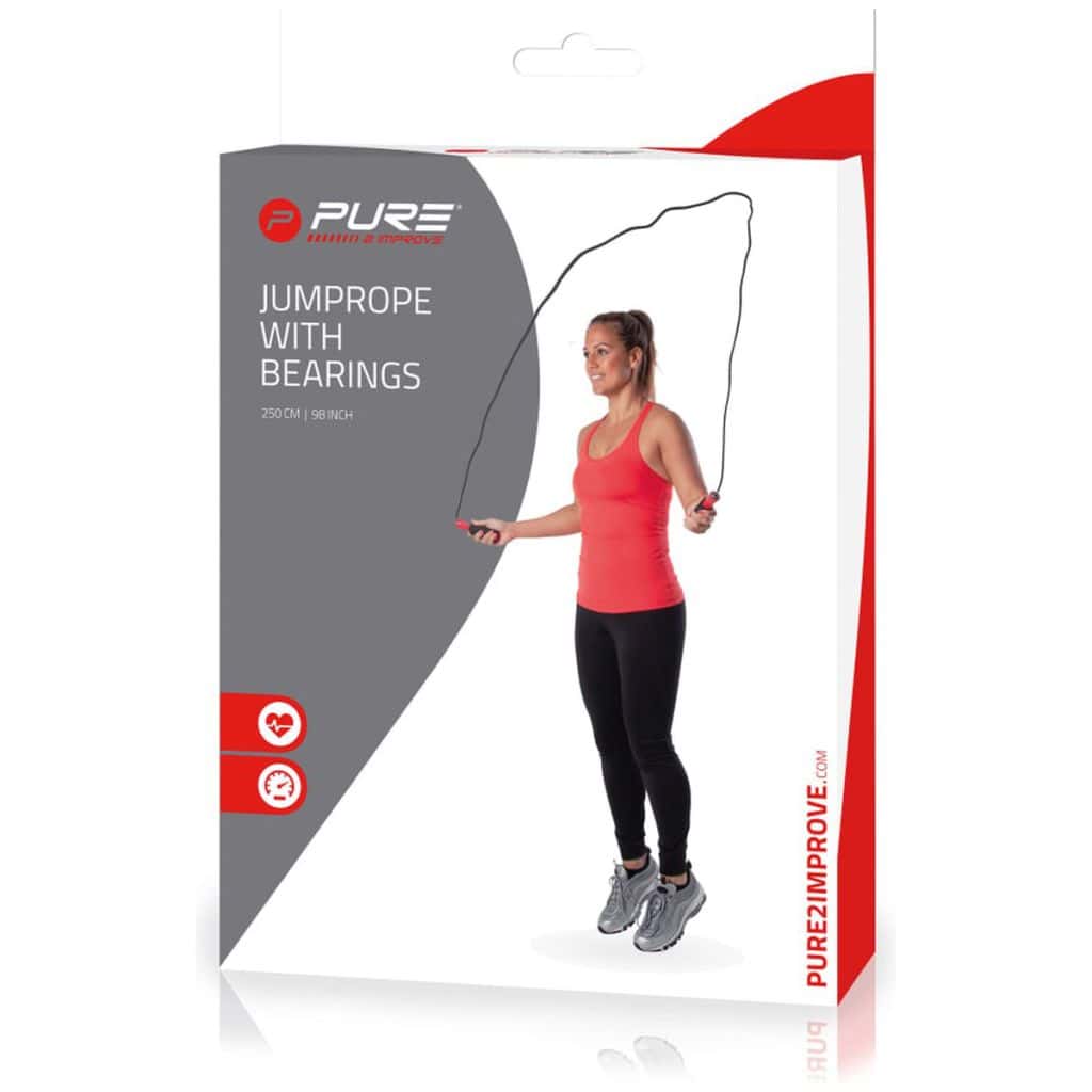 Pure2Improve Springtouw - 2,5 Meter - Kogellager - Zwart - 2,5 m