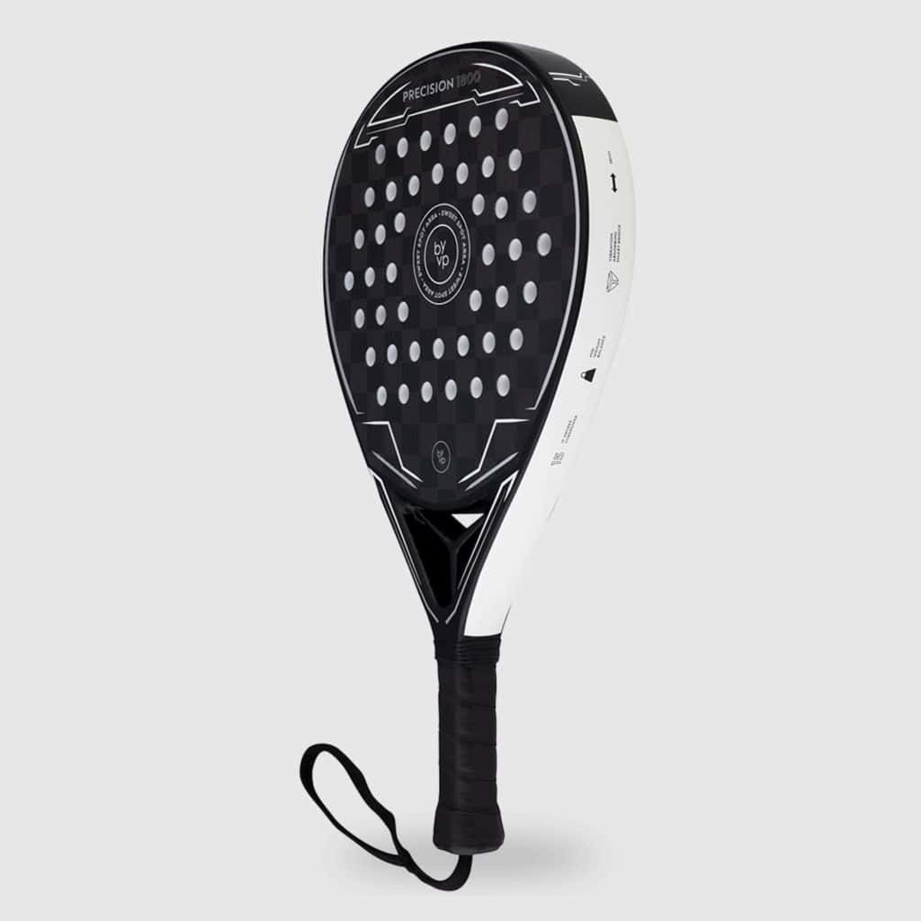 By-VP Padel Racket Druppel Precision 1800 - Zwart, Wit