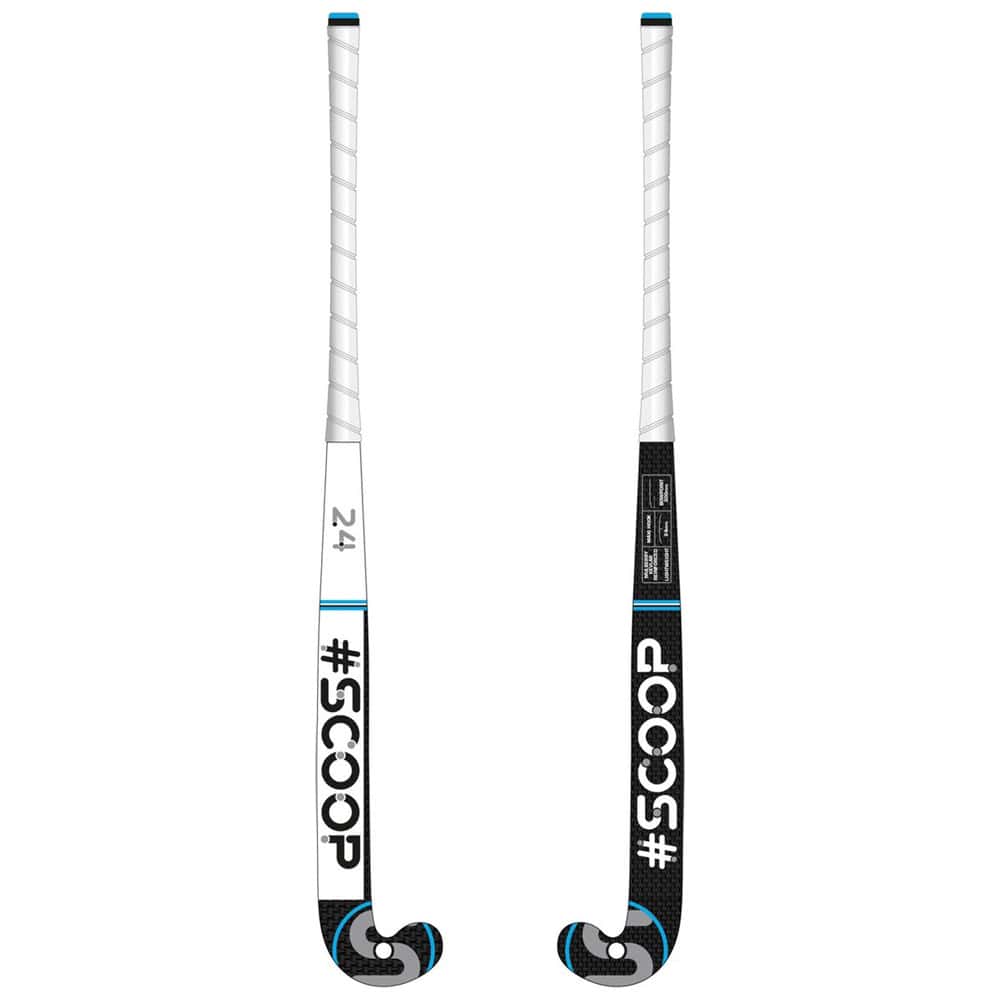 WDN Stick Junior Design 2 - Mid Bow - Indoor Hockeystick - Blue - wit - zwart - blauw 34 inch