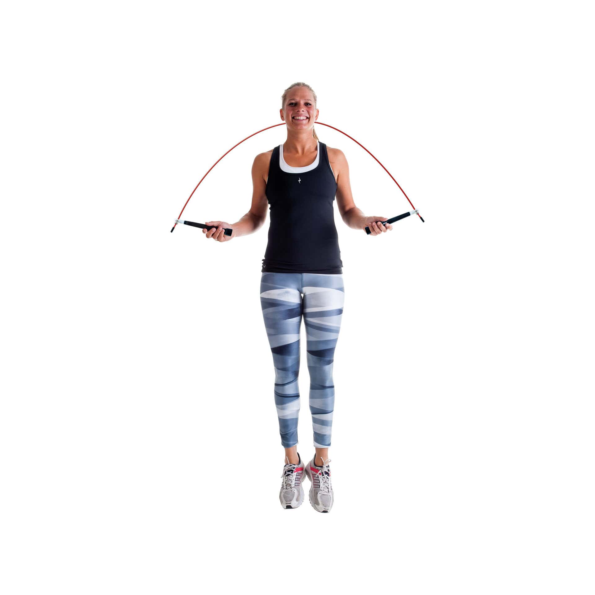 Pure2Improve Speed Rope - Verstelbaar Springtouw Incl. Opbergtasje - ZwartRood - 2,85 m