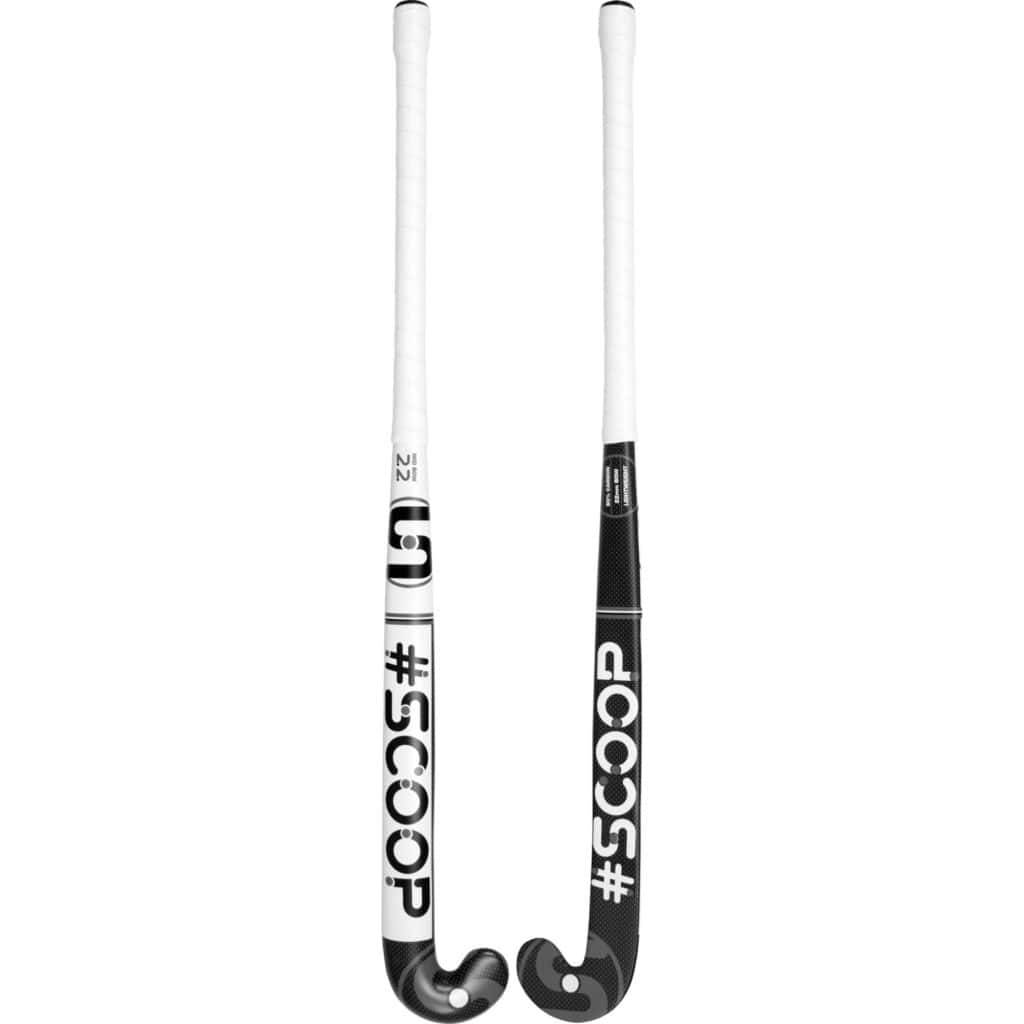 Scoop #53 Hockeystick - M-Bow - 80% Carbon - Senior - Zwart/wit 36,5 inch