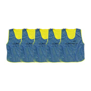 Stag Trainingshesjes - 5 stuks - Dubbelzijdig - Blauw/Geel