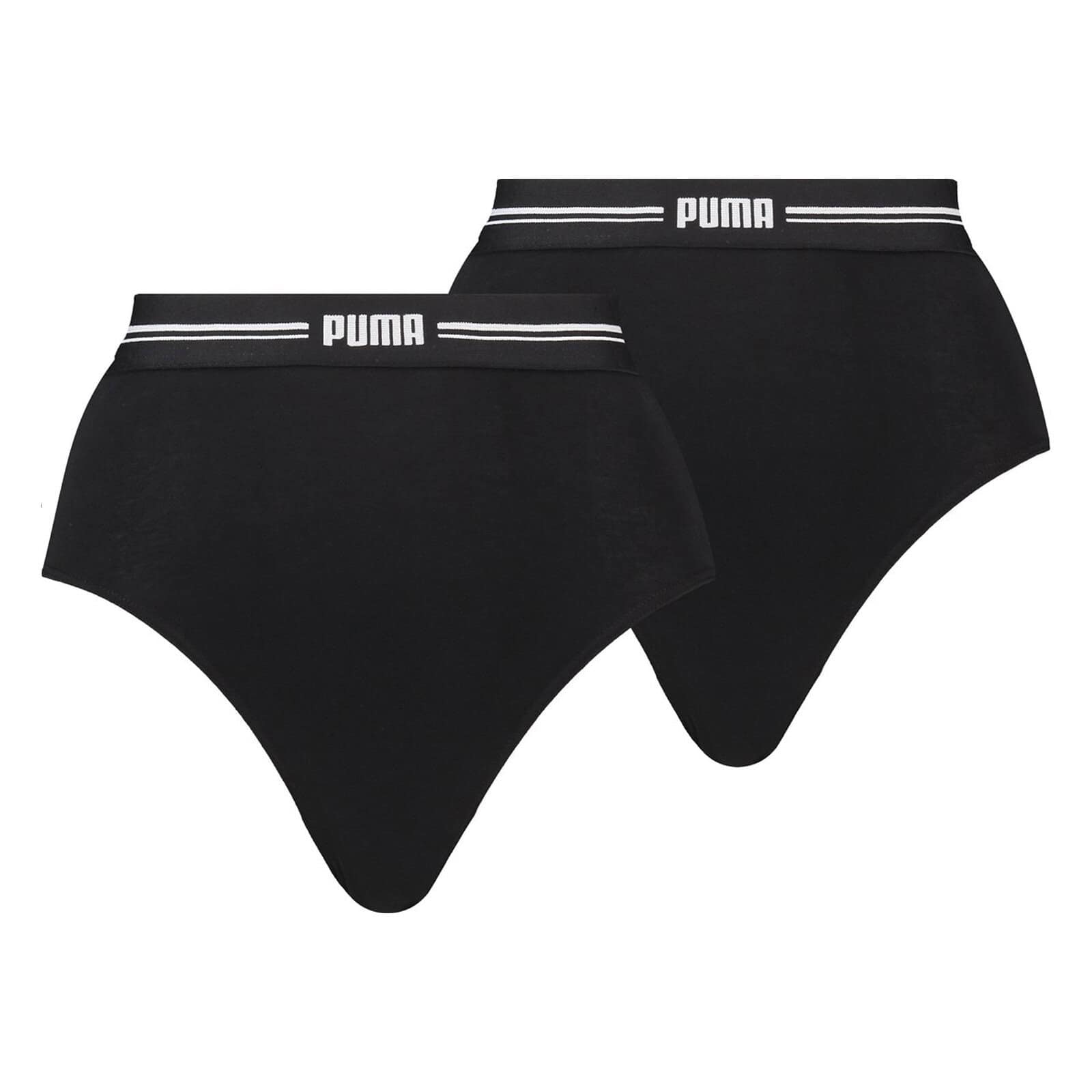 PUMA High Waist Brief Dames Onderbroek - 2-pack - Zwart - M