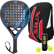 XQMax Padel Racket ProX 6.0 - met Padel Tas en 3 Padel Ballen