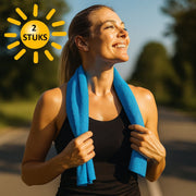 Sorprese Koelhanddoek - 2 Stuks - Lichtblauw
