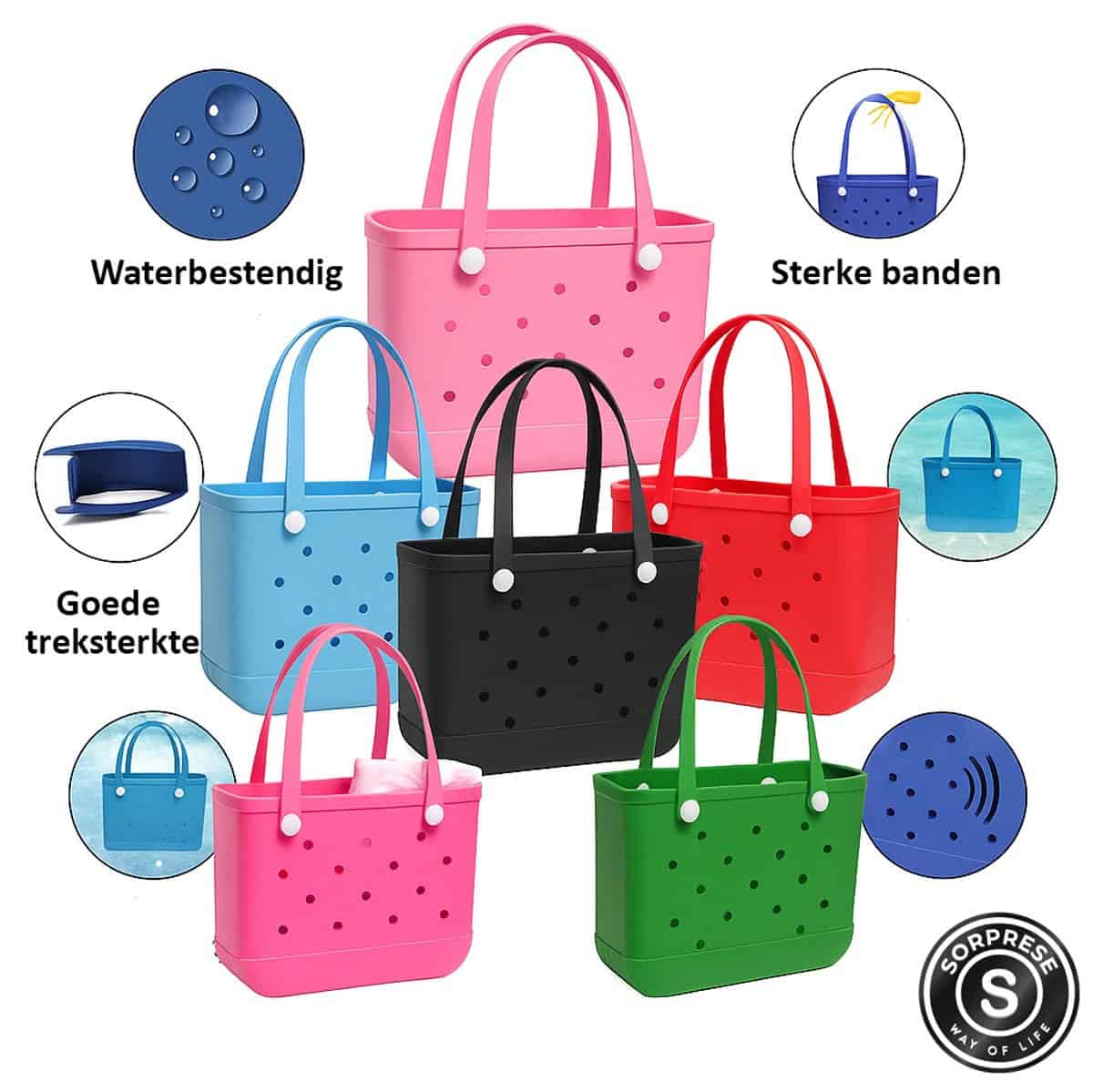 Sorprese Strandtas & Weekendtas - Rood