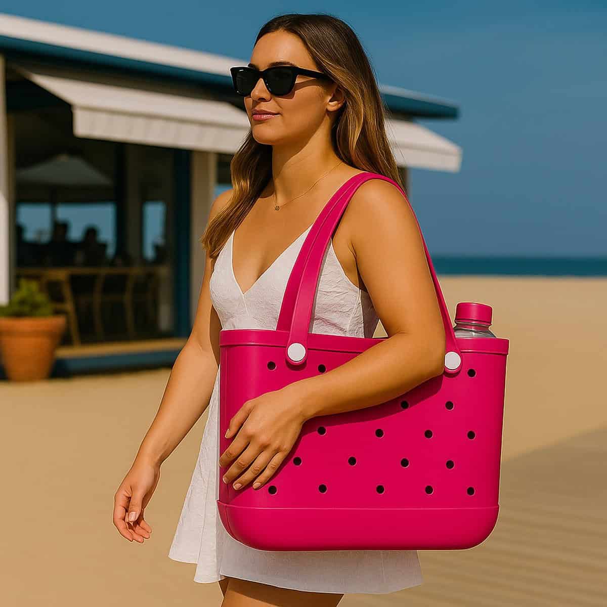 Sorprese Strandtas & Weekendtas XL - Donkerroze
