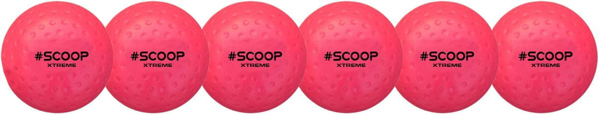 Scoop Xtreme Hockeybal - Roze - Set van 6 Hockeyballen