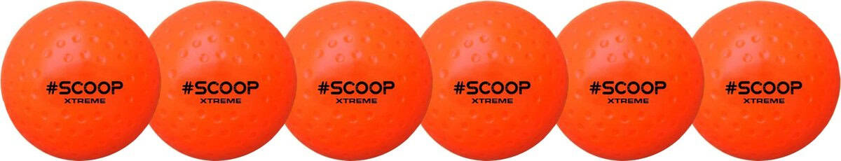 Scoop Xtreme Hockeybal - Oranje - Set van 6 Hockeyballen