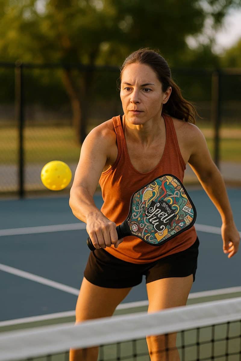 Pickleball Set - 2 Rackets & 4 Ballen - Carbon Fiberglass - Fun Smash - Blauw