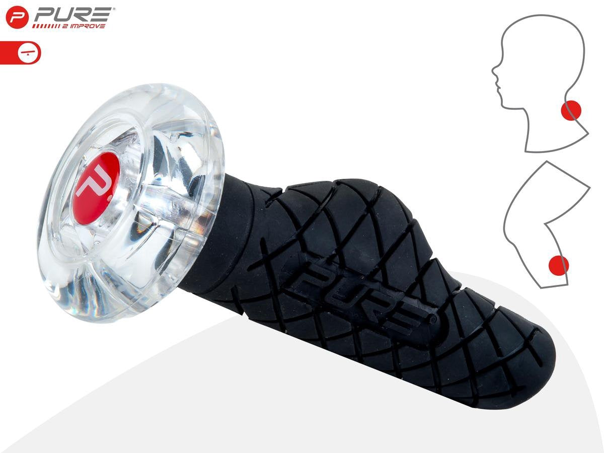 Pure2Improve - massage roller - trigger roller - 16 cm zwart