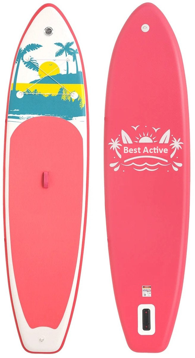 Best Active SUP Board XXL - Opblaasbaar Paddle Board - 335x84x15 cm - Roze - SUP Boards