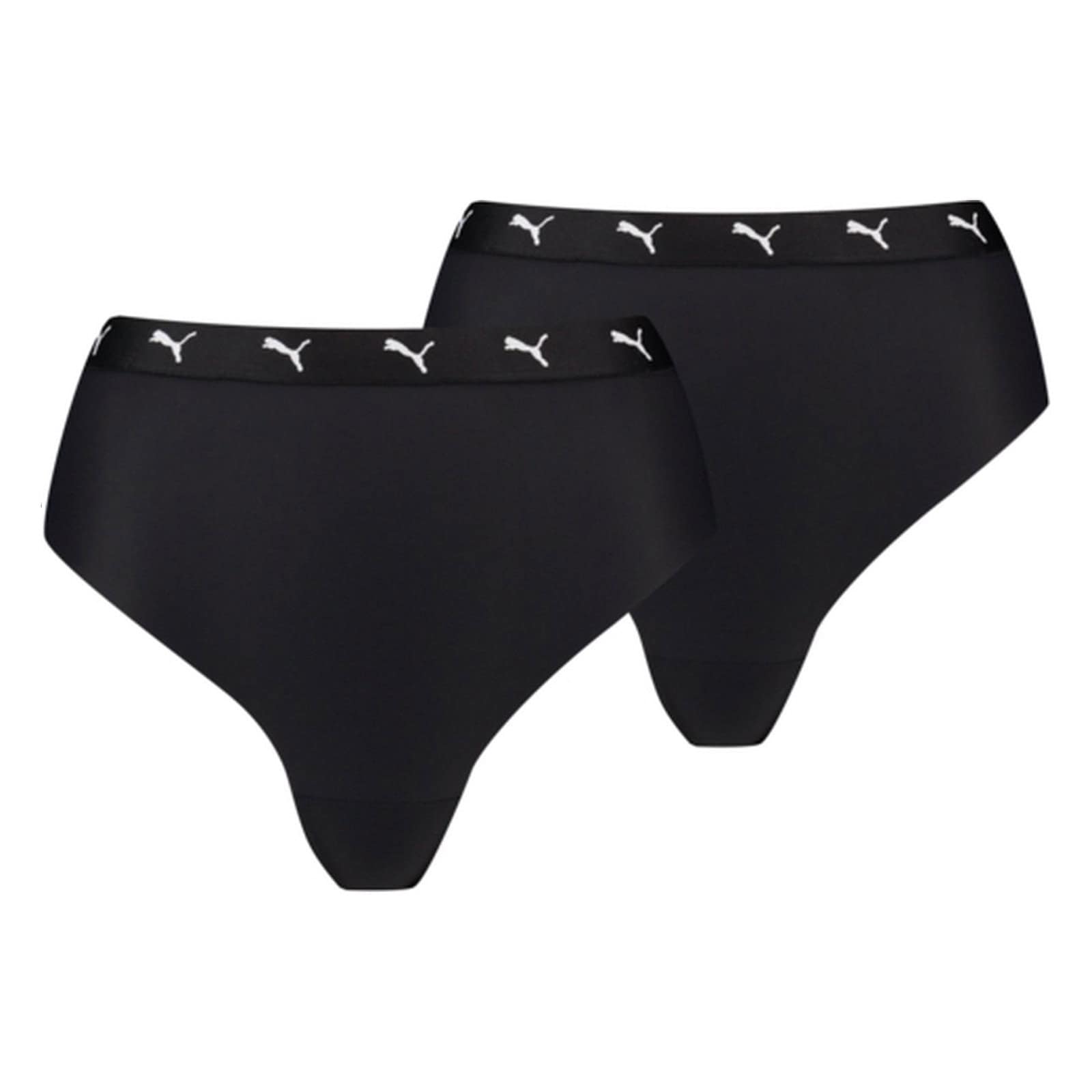 Puma Sport String High Waist Dames Onderbroek – 2-pack – Zwart - M