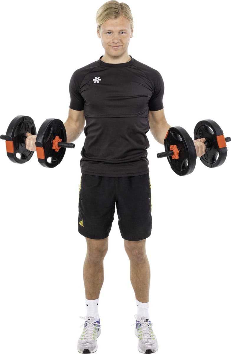 Halterset &amp;amp Dumbbell Set 2 in 1 - Verstelbare Halterset - 20 kg - Zwart, Rood