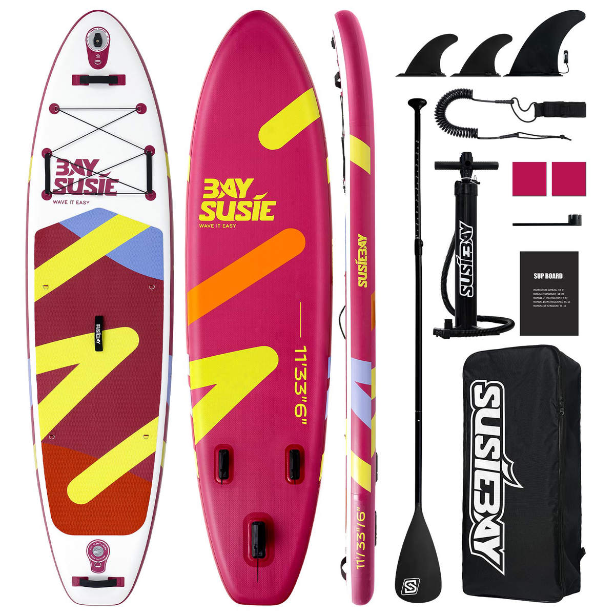 Best Active Malibu SUP Board - 335x84x15 cm - Opblaasbaar Paddle Board - SUP Boards