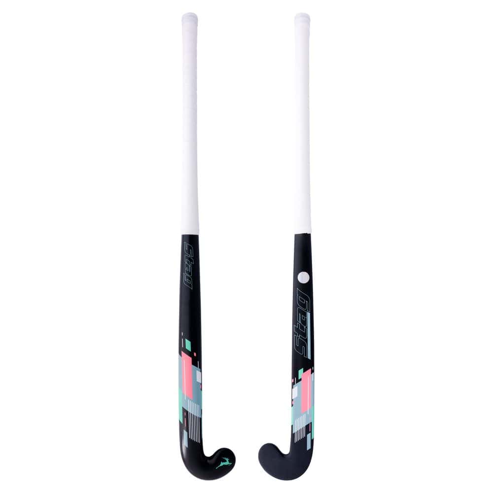 Stag Matrix - Jr-Bow - 20% Carbon - Hockeystick Junior - Zwart, Blauw 35 Inch