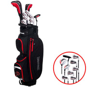 Spalding Tour 2 - 12-Delige Golfset Tour - Golfset Heren Graphite Rechtshandig - Zwart/Rood