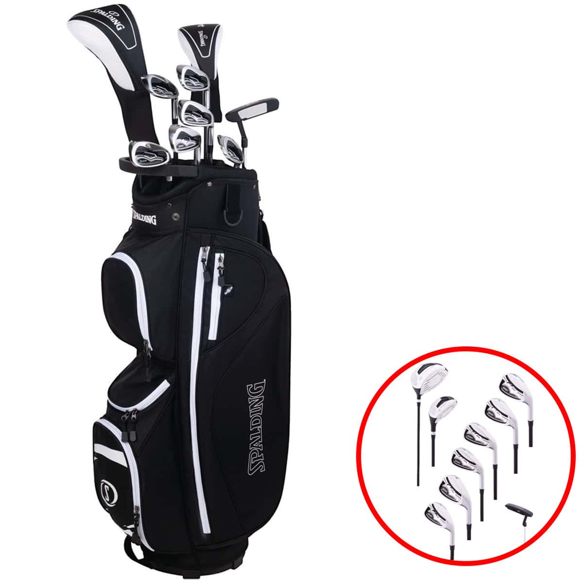Spalding Tour 2 - 12-Delige Golfset Tour - Golfset Dames Graphite Rechtshandig - Zwart