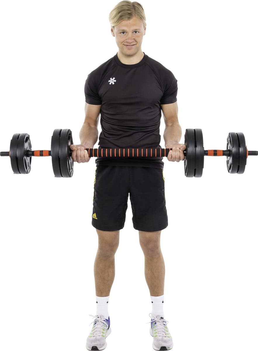 Halterset &amp;amp Dumbbell Set 2 in 1 - Verstelbare Halterset - 20 kg - Zwart, Rood