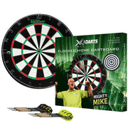 Michael van Gerwen flocked - dubbel zijdig - dartbord - dartset - inclusief dartpijlen - Zwart/Groen