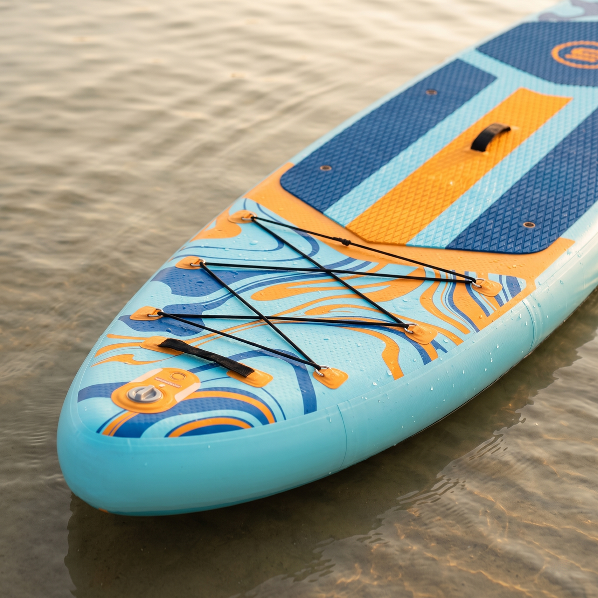 Best Active Big Velocity SUP Board - 335x89x15 cm - Opblaasbaar Paddle Board - Aqua - SUP Boards