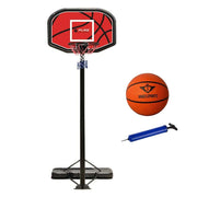 Dragon Sports Elite - Basketbalpaal inclusief basketbal en ballenpomp - 190-340 cm - Rood