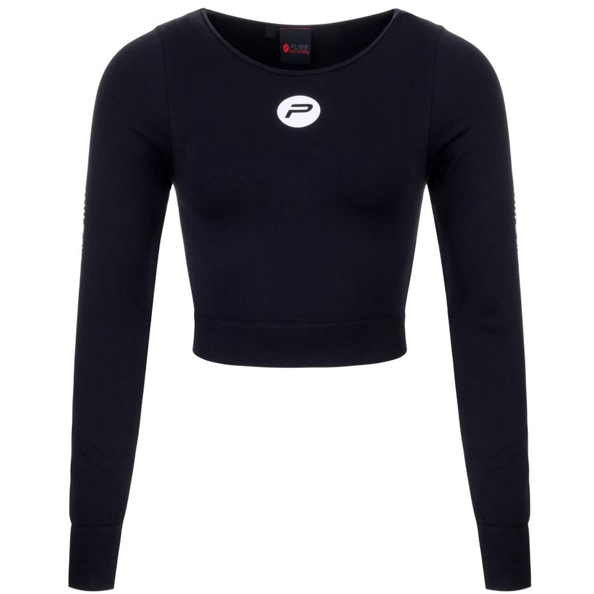 Pure2Improve Crop Top Dames - Zwart