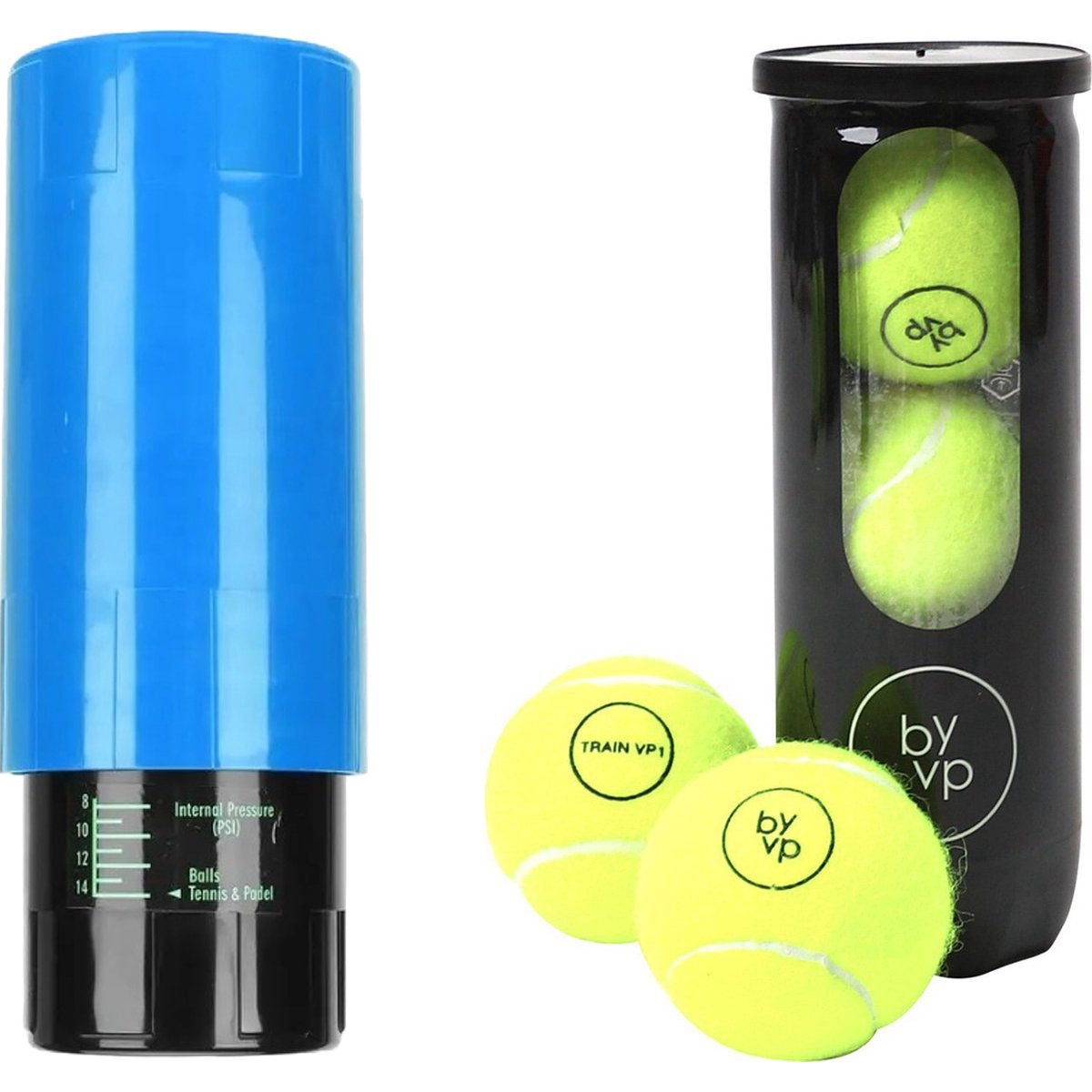 Best Active Padelballen Drukregelaar Inclusief 3 Padel Ballen - Blauw