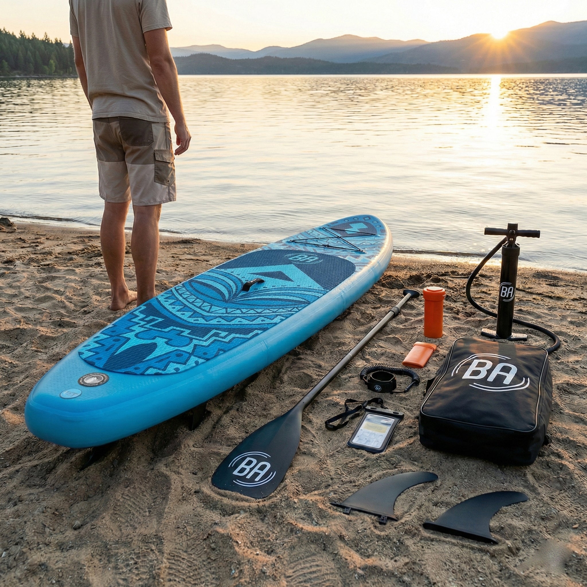 Best Active Kaimana SUP Board - Opblaasbaar Paddle Board - 320x81x15 cm - Blauw - SUP Boards
