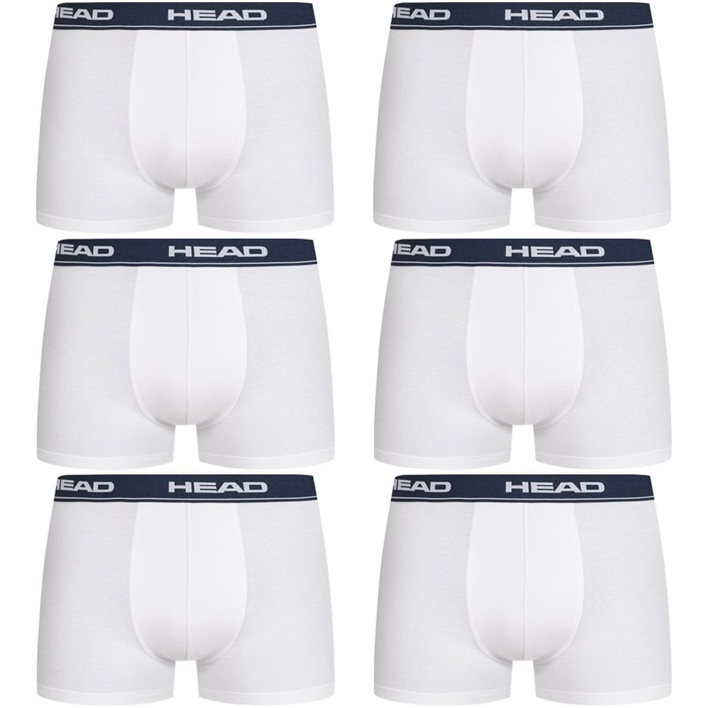 HEAD - boxershort heren - 6 stuks - wit - M - Boxershorts heren