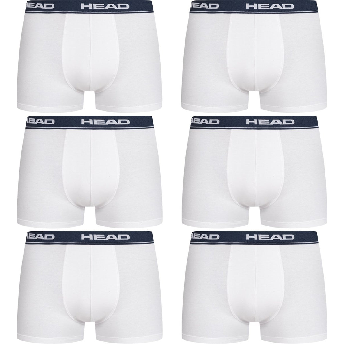 HEAD - Boxershort Heren - 6 stuks - Wit