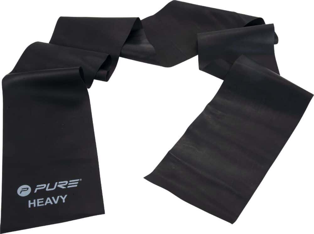 Pure2Improve Resistance Band Heavy - Zwart - Geel - 62x6 cm