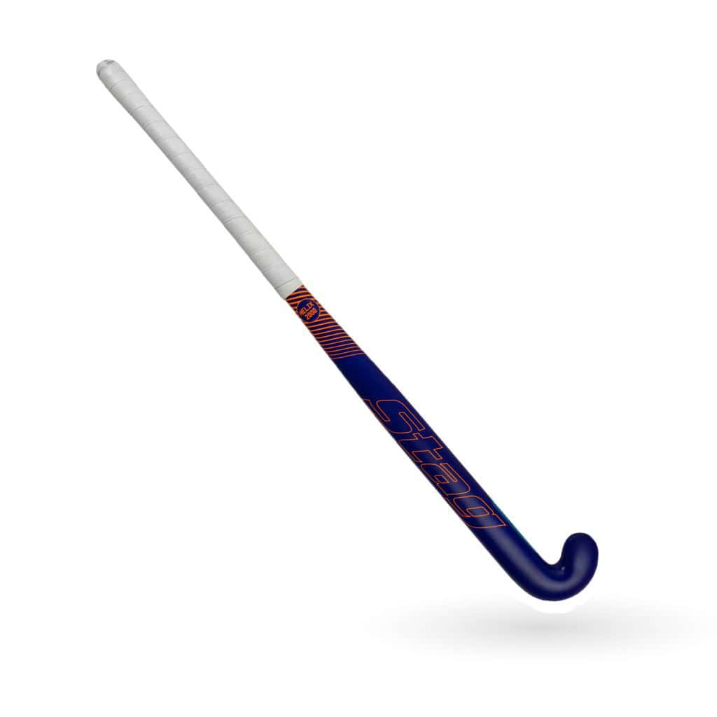 Stag Helix 2000 Hockeystick - M-Bow - 35% Carbon - Senior - Blauw/Oranje - Blue/Orange 36,5 inch