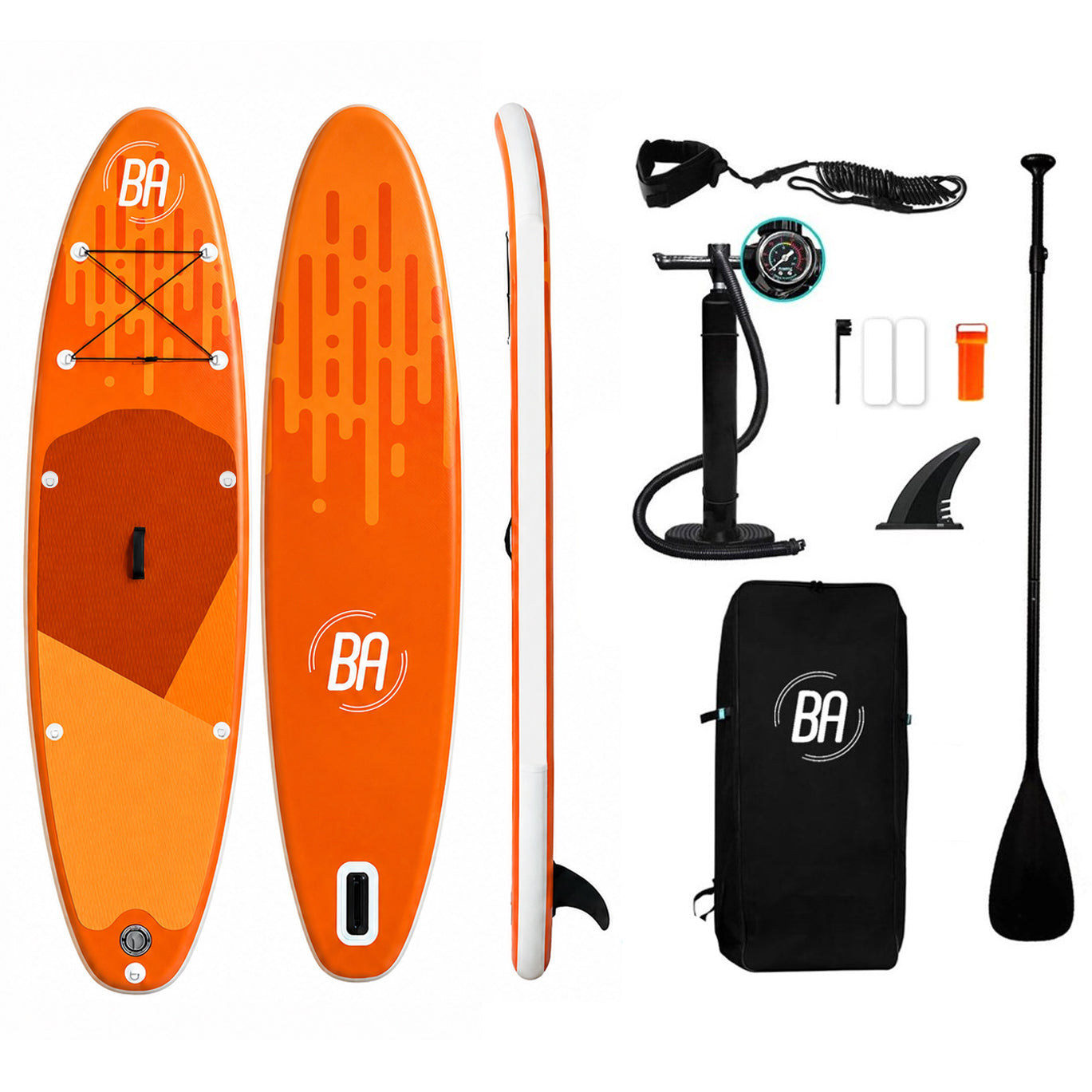 Best Active Horizon SUP Board - Opblaasbaar Paddle Board - 335x81x15 cm - Oranje - SUP Boards