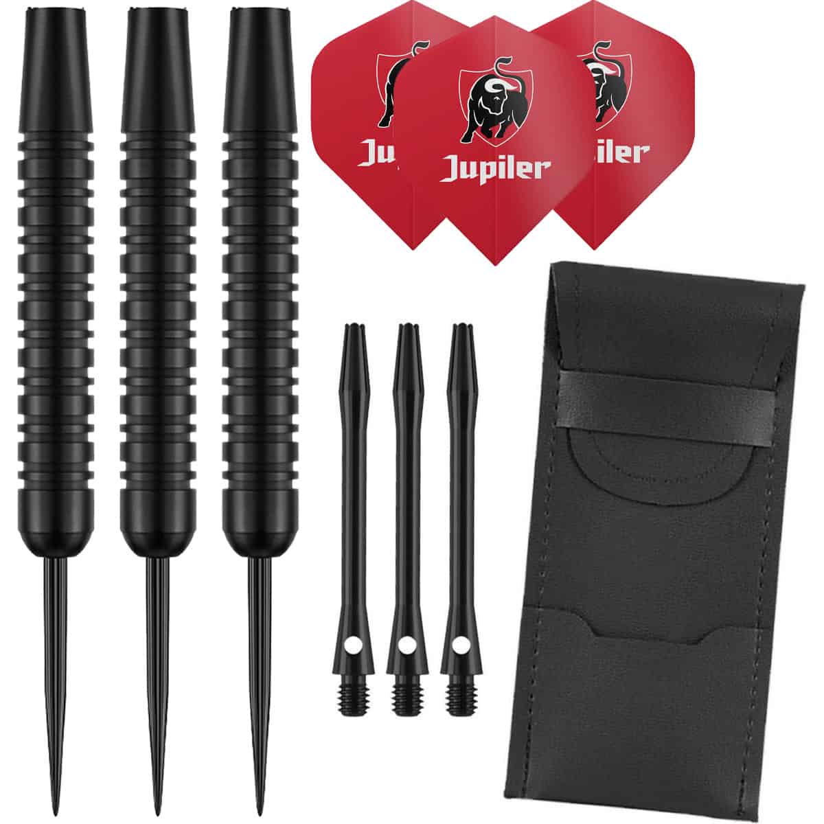 Dragon Darts Black - dartpijlen - Jupiler - dart shafts - dart flights - 23 gram - dartspijlen - Rood, ZwartZwart, Rood