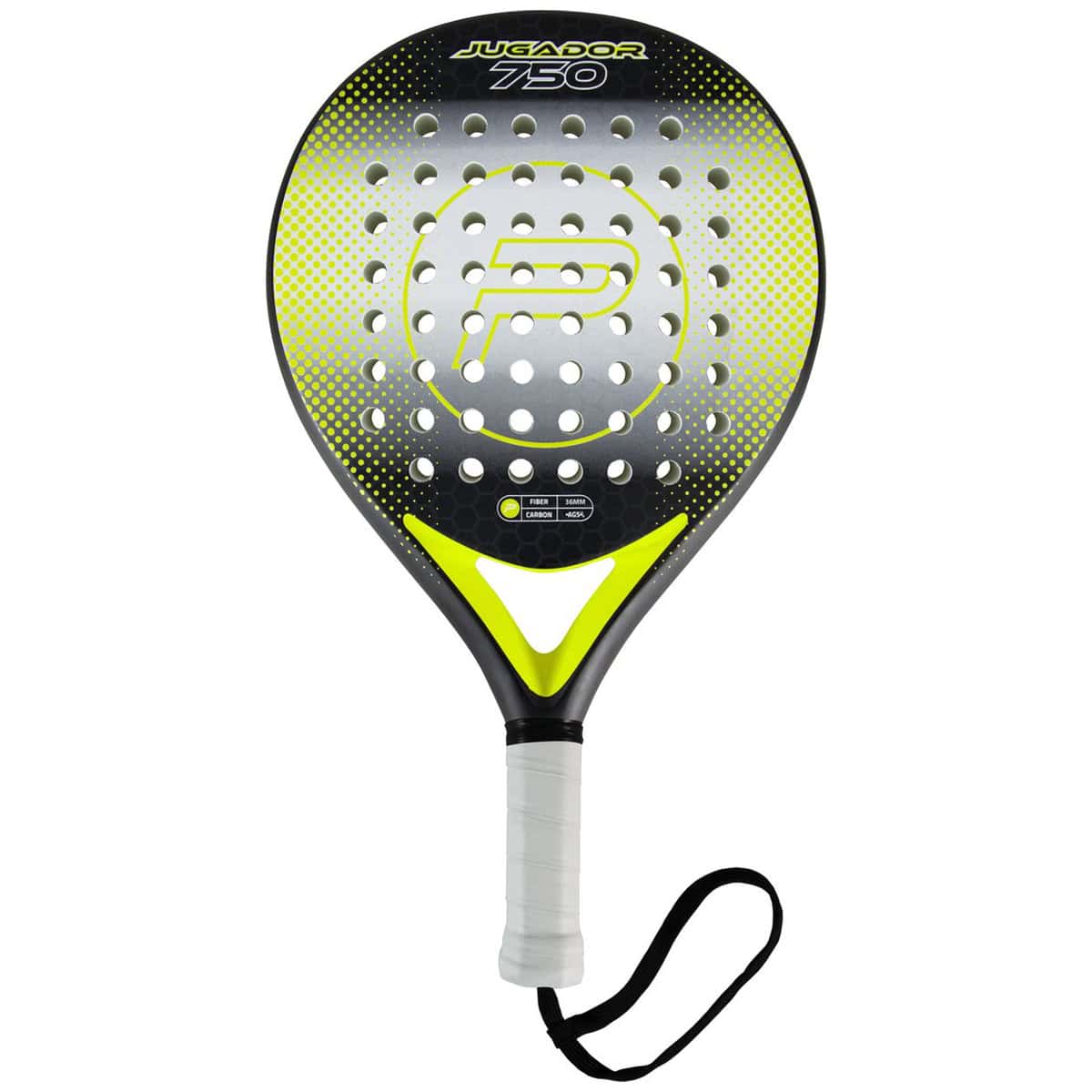 Pure2Improve Jugador 750 Padel Racket - Zwart, Geel