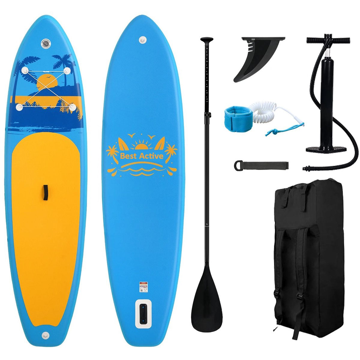Best Active SUP Board XXL - Opblaasbaar Paddle Board - 335x84x15 cm - Blauw - SUP Boards