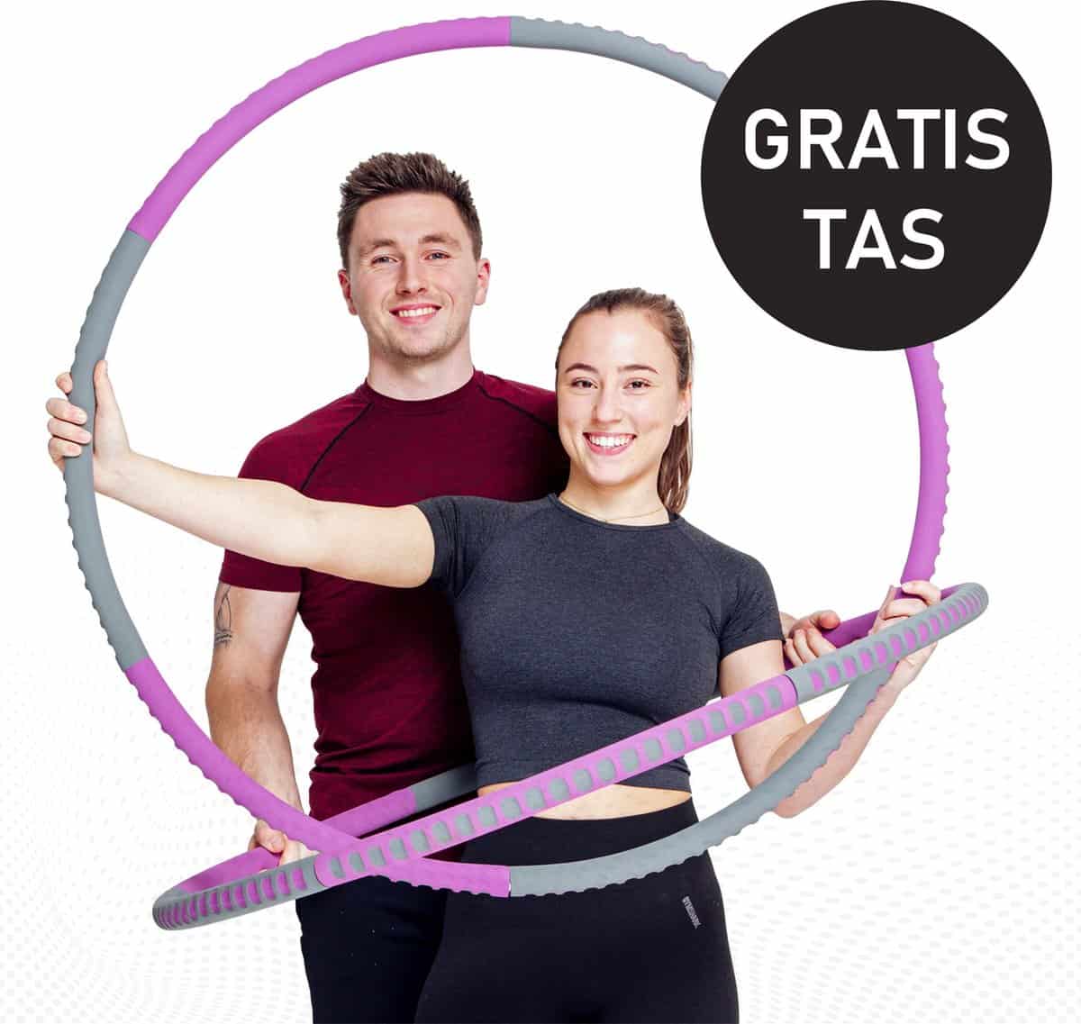 Fitness Hoelahoep - Cadeau - Sport Hoepel - Hoelahoep volwassenen - Waist Trainer - Gym - Thuis - 1-4 KG/94 cm+ gratis hoepeltas - Paars