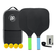 Pickleball Set - 2 Rackets & 4 Ballen - Groen/Blauw